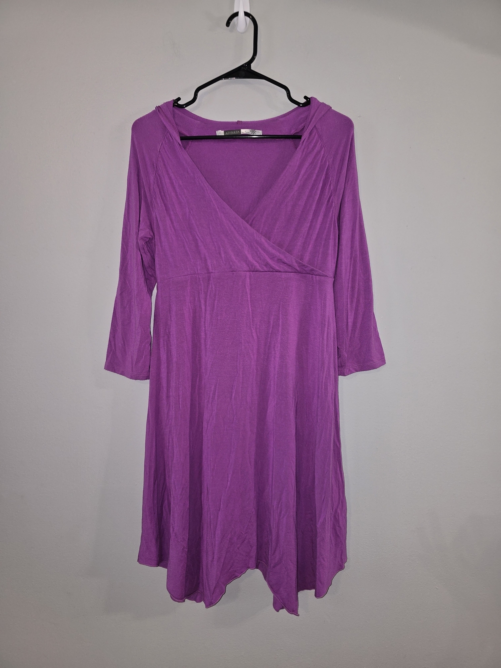 Athleta Purple Asymmetrical Dress with Hood
